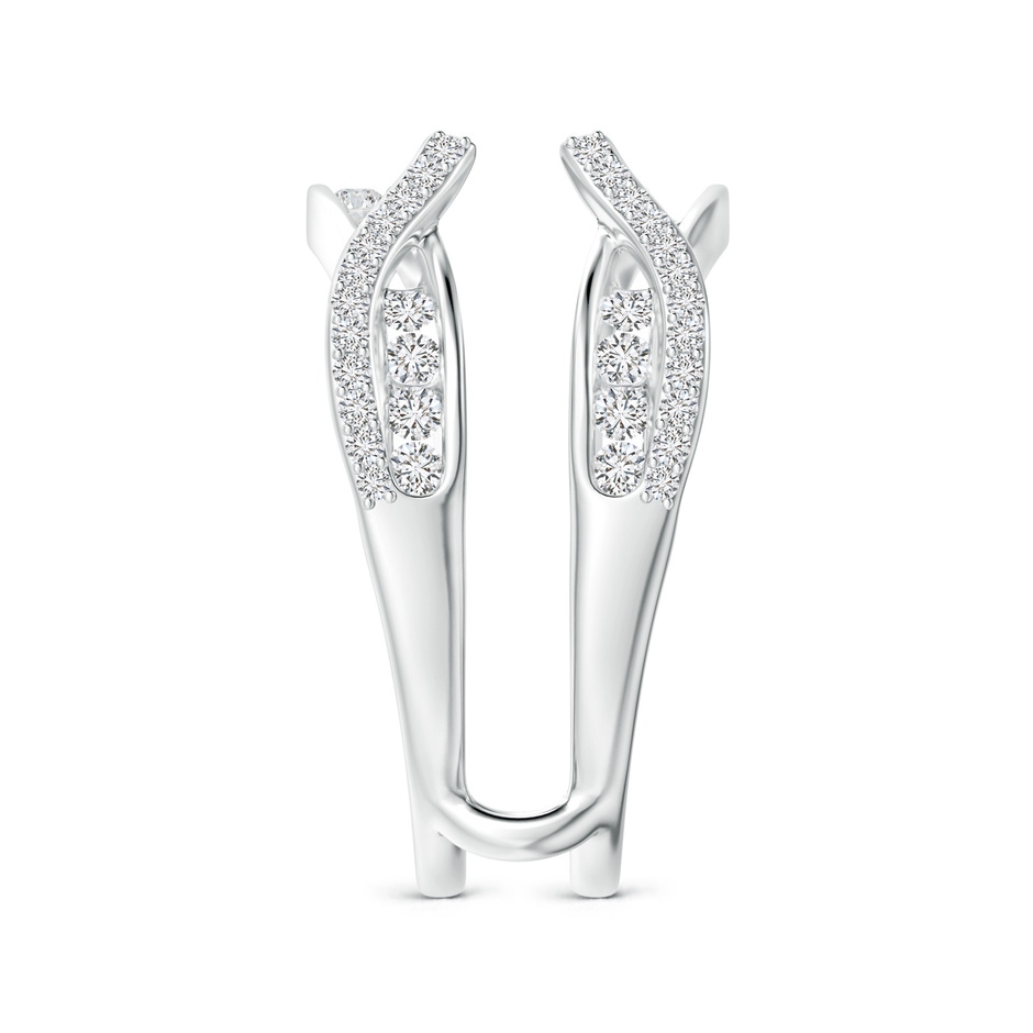 1.7mm HSI2 Channel and Prong Set Diamond Cathedral Ring Wrap in P950 Platinum side-2