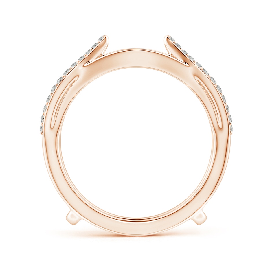 1.7mm KI3 Channel and Prong Set Diamond Cathedral Ring Wrap in Rose Gold side-1
