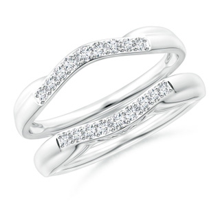 1.6mm GVS2 Prong-Set Diamond Curved Ring Wrap in P950 Platinum