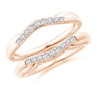 1.6mm GVS2 Prong-Set Diamond Curved Ring Wrap in Rose Gold