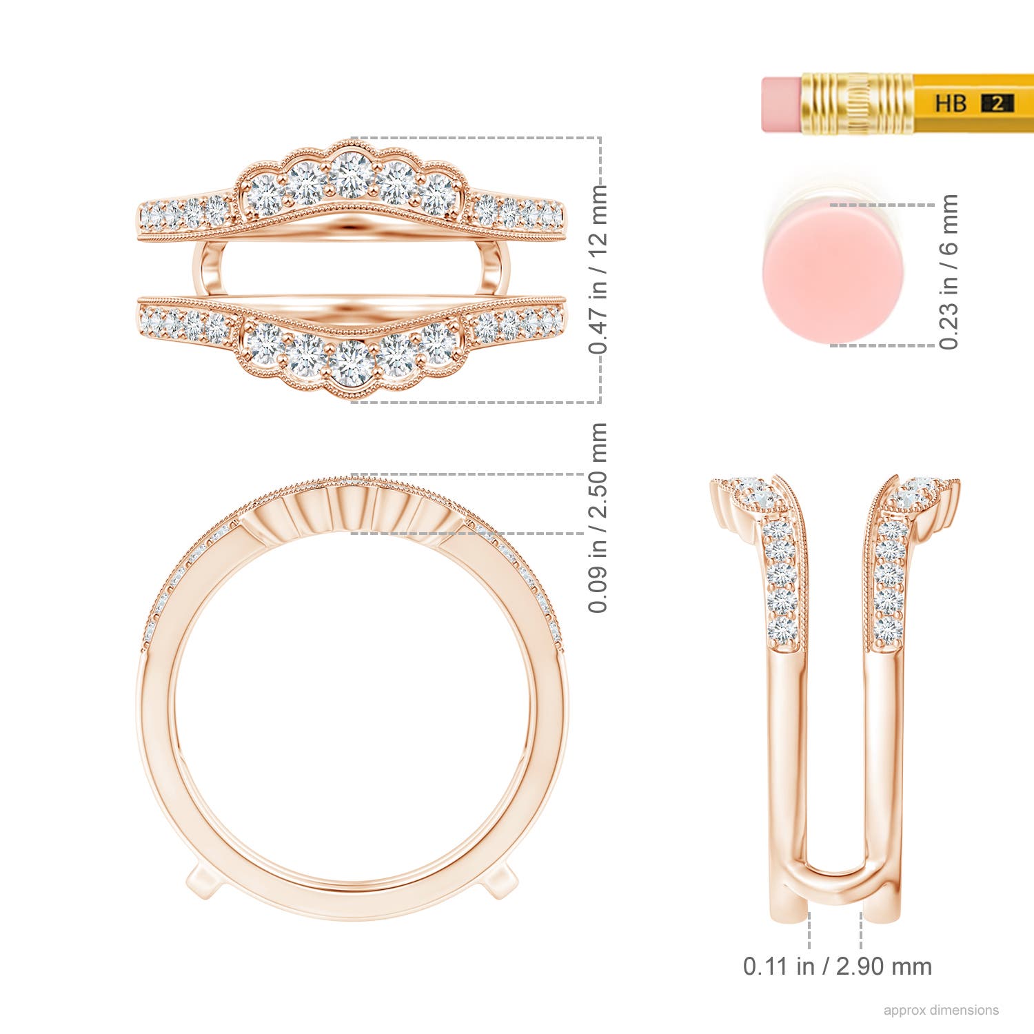 G, VS2 / 0.49 CT / 14 KT Rose Gold