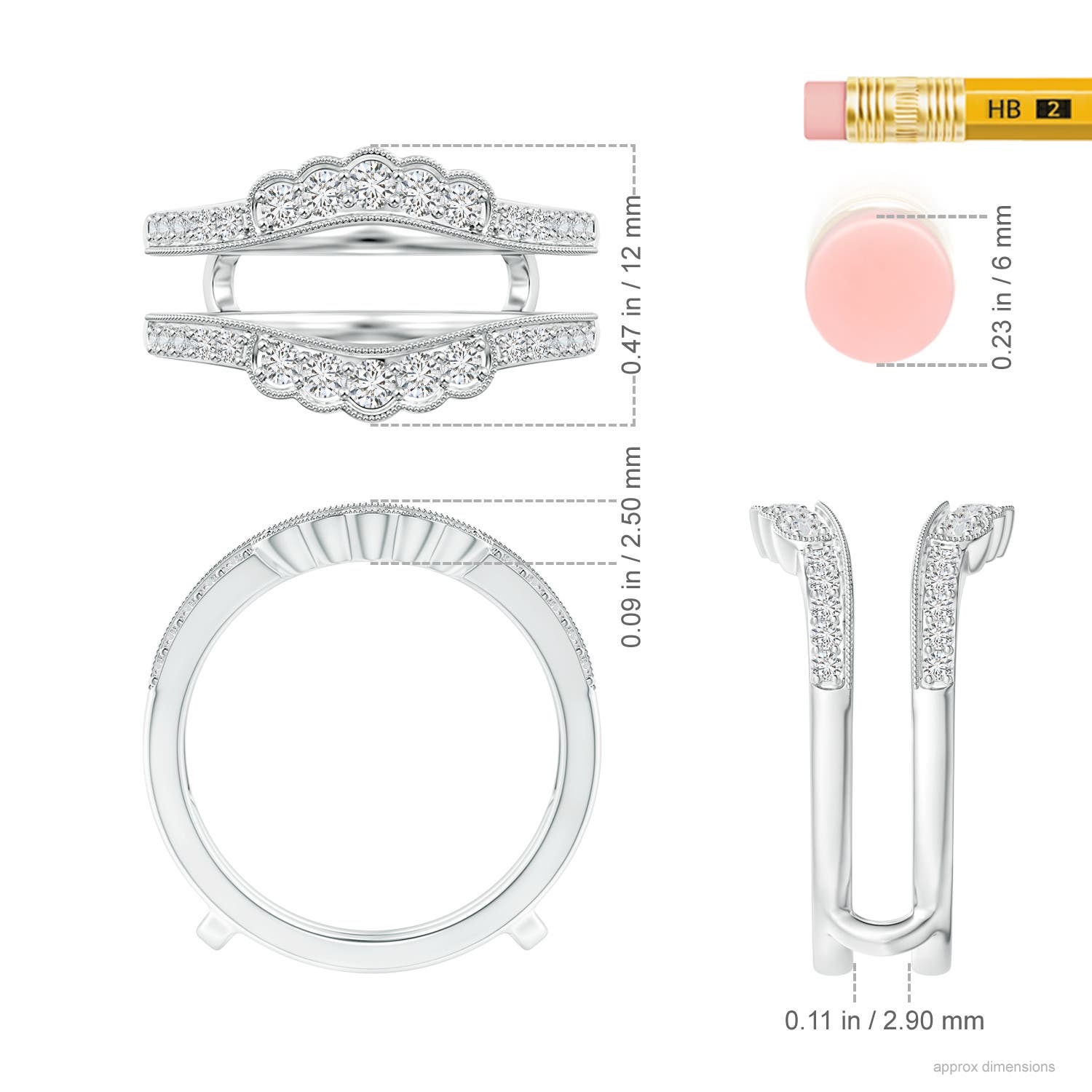 H, SI2 / 0.49 CT / 14 KT White Gold