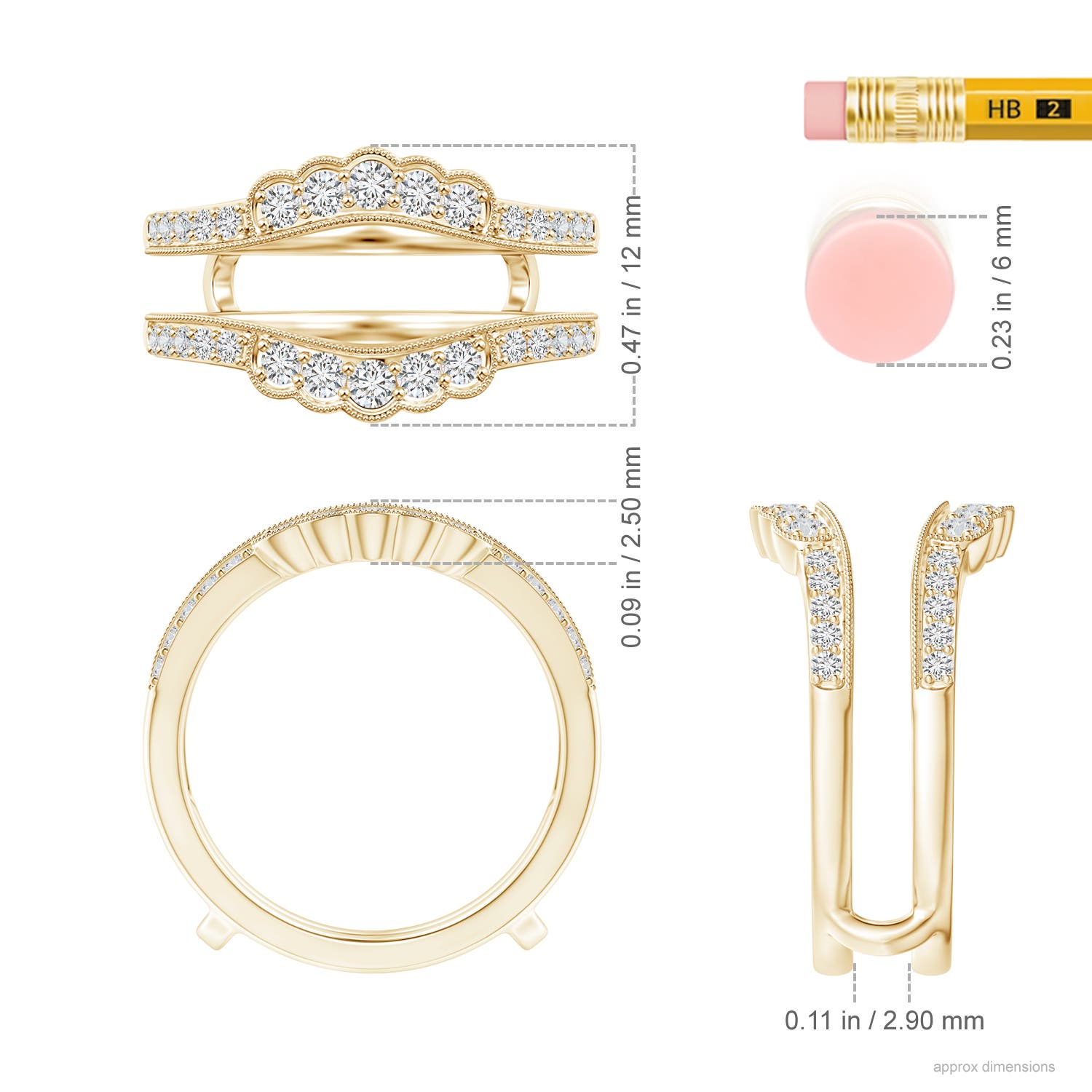 H, SI2 / 0.49 CT / 14 KT Yellow Gold