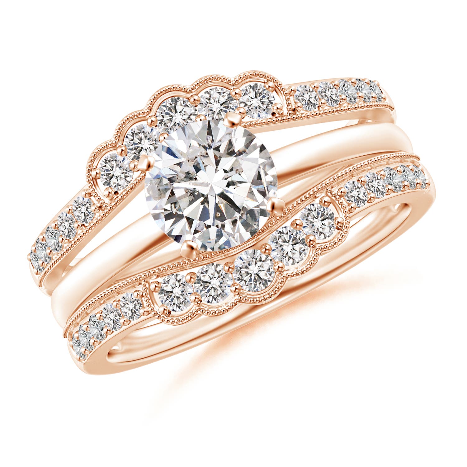 I-J, I1-I2 / 0.49 CT / 14 KT Rose Gold