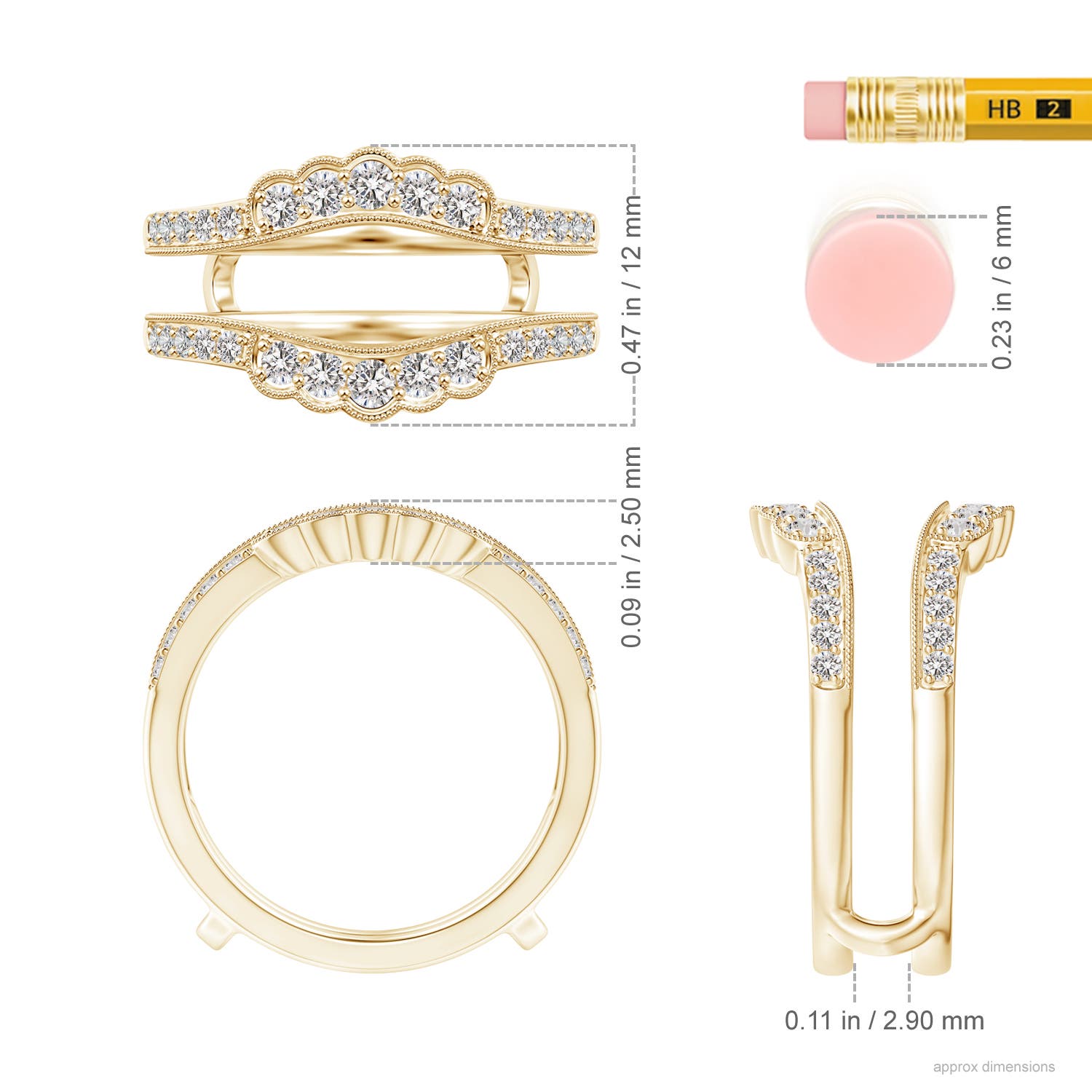 I-J, I1-I2 / 0.49 CT / 14 KT Yellow Gold