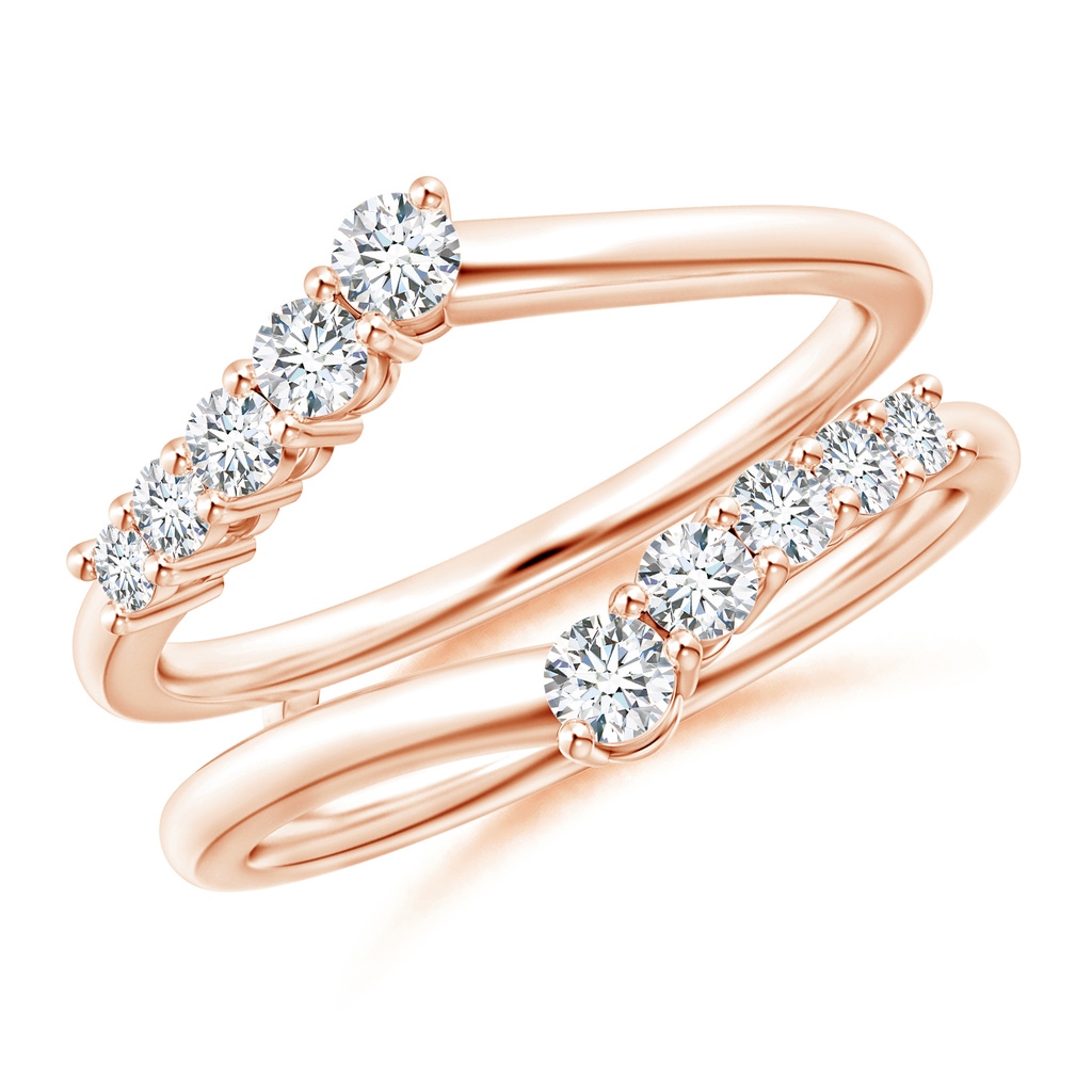 2.6mm GVS2 Journey Diamond Ring Wrap in 18K Rose Gold