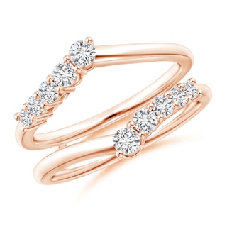 2.6mm HSI2 Journey Diamond Ring Wrap in 18K Rose Gold