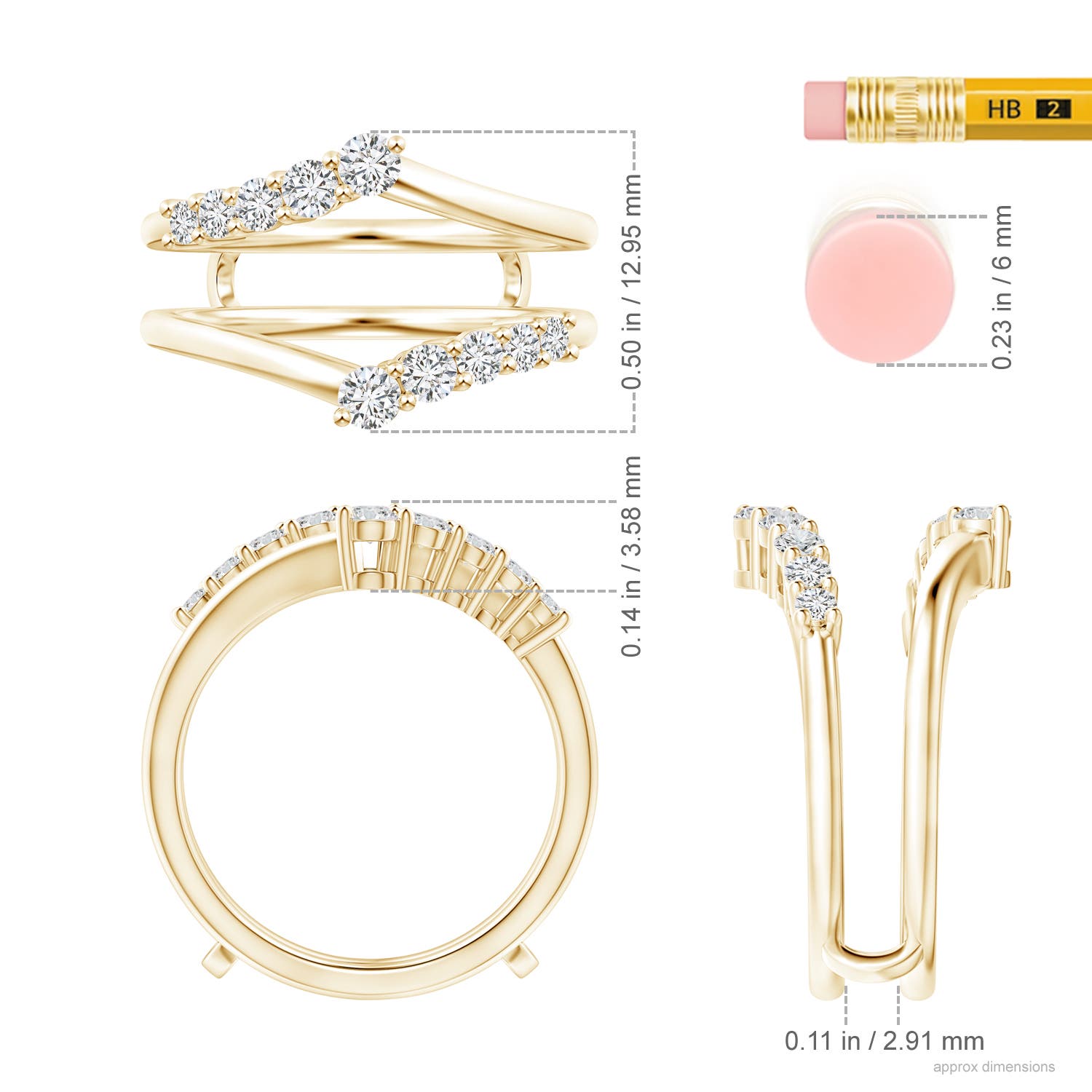 H, SI2 / 0.47 CT / 14 KT Yellow Gold