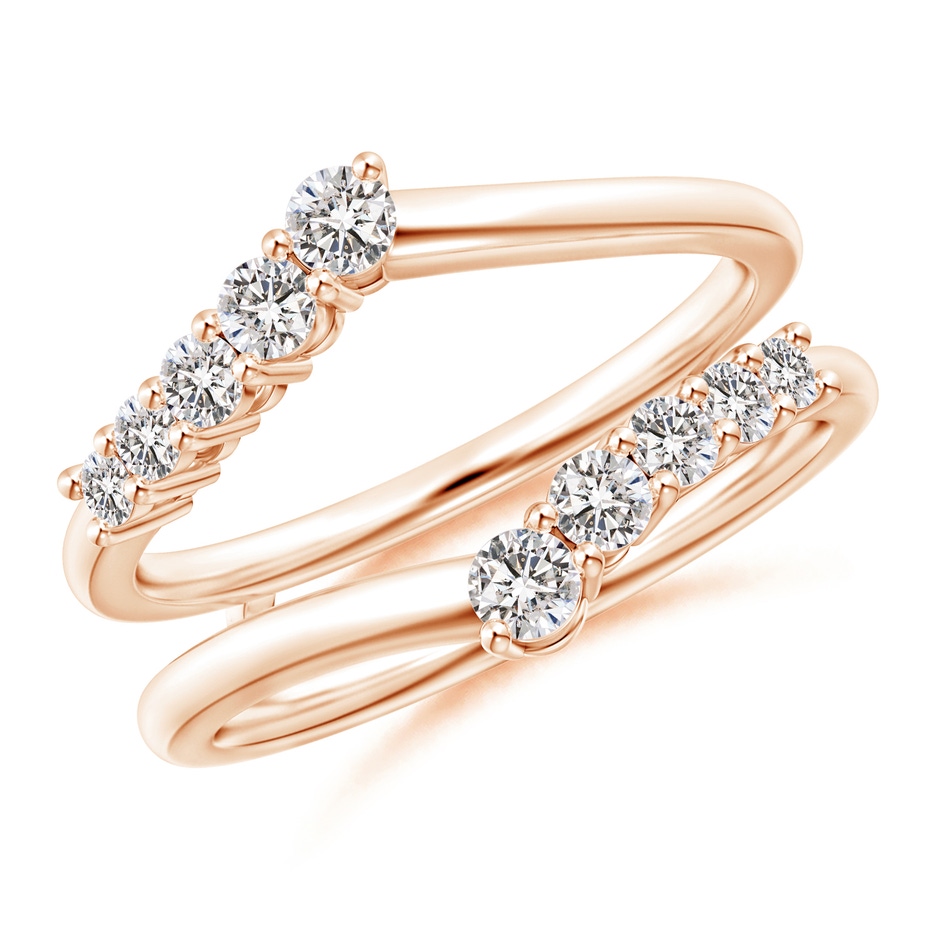 2.6mm IJI1I2 Journey Diamond Ring Wrap in Rose Gold 