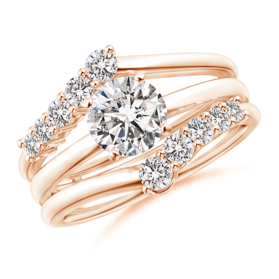 2.6mm IJI1I2 Journey Diamond Ring Wrap in Rose Gold side-3