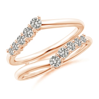 2.6mm KI3 Journey Diamond Ring Wrap in Rose Gold