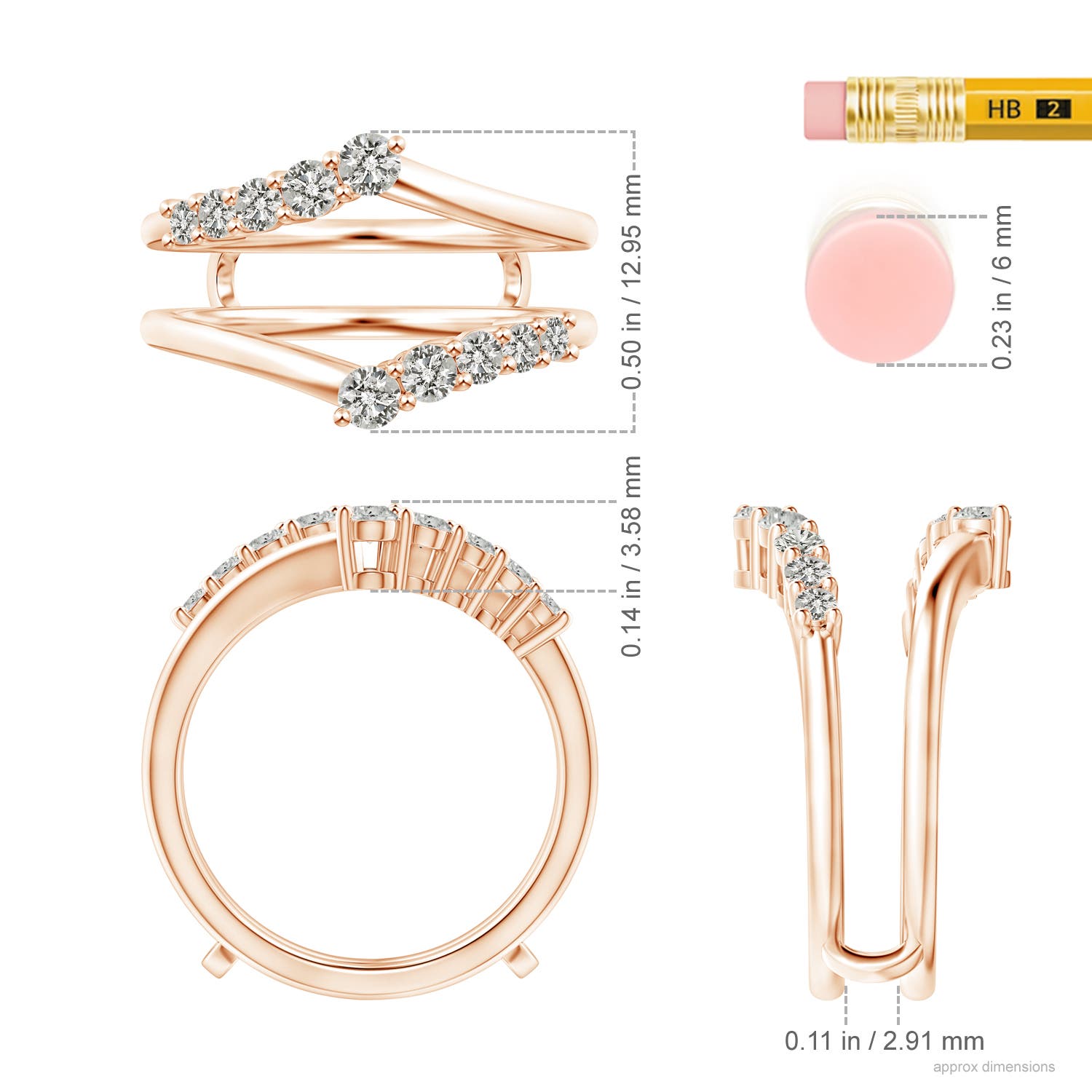 K, I3 / 0.47 CT / 14 KT Rose Gold