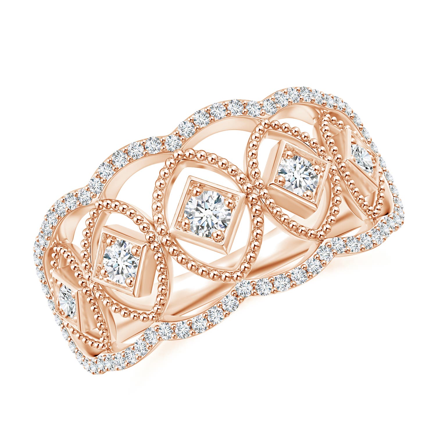 F-G, VS / 0.38 CT / 14 KT Rose Gold