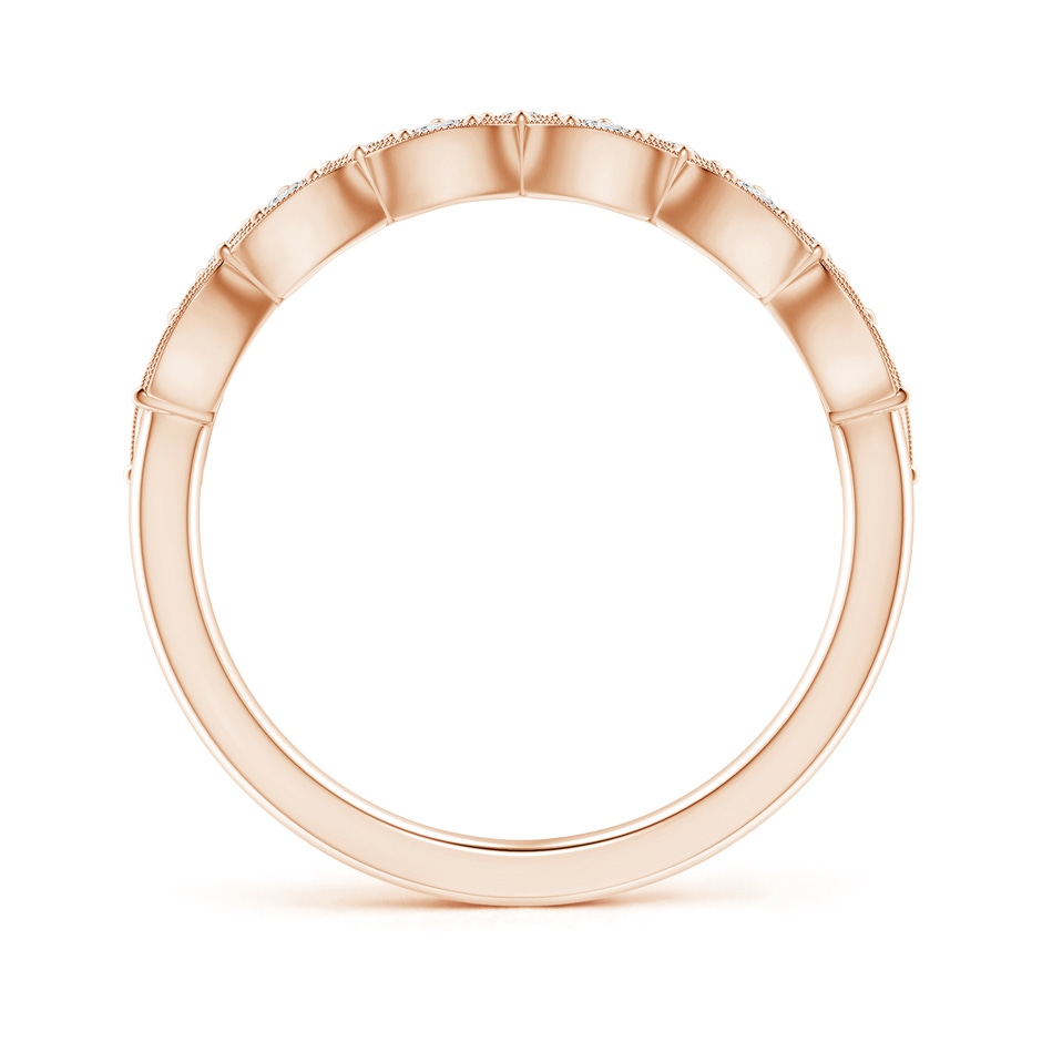 1.9mm GVS2 Vintage Inspired Pave-Set Diamond Leaf Cutout Wedding Band in Rose Gold side-1