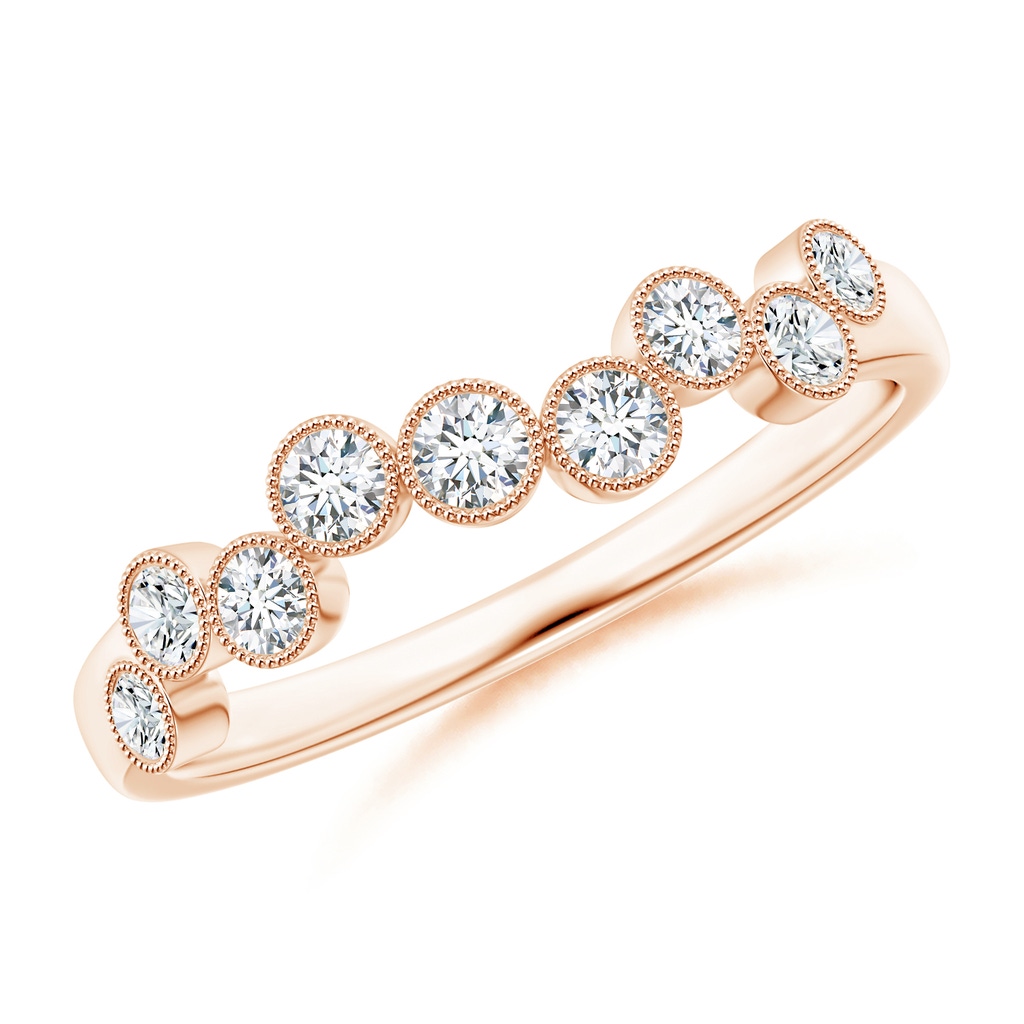 2.3mm GVS2 Vintage Inspired Bezel-Set Diamond Fashion Ring in Rose Gold