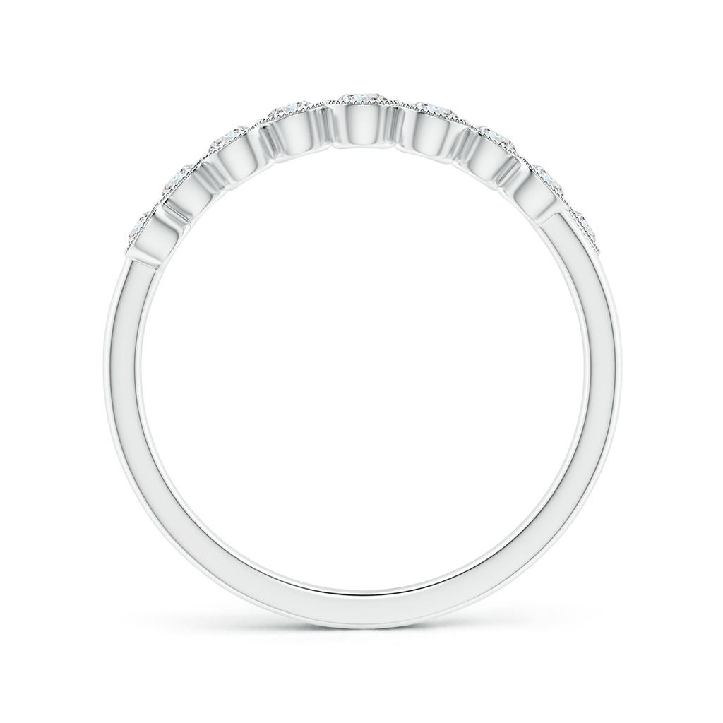 2.3mm GVS2 Vintage Inspired Bezel-Set Diamond Fashion Ring in White Gold Side-1