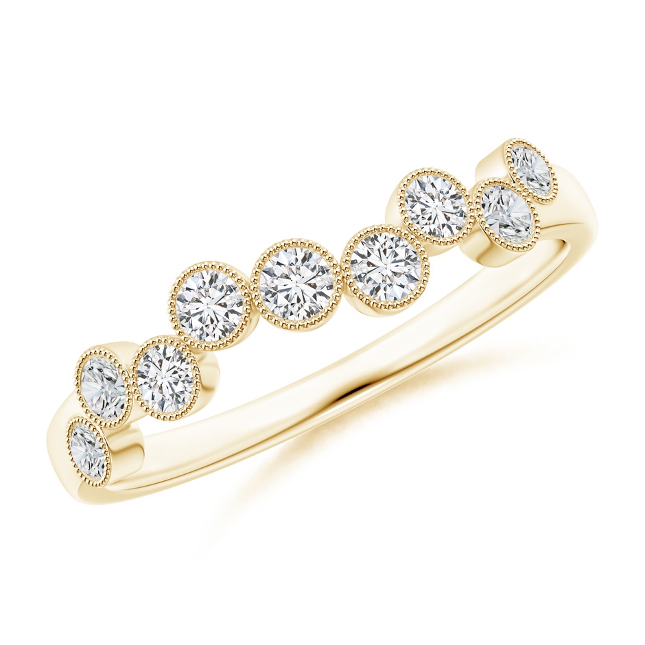 2.3mm HSI2 Vintage Inspired Bezel-Set Diamond Fashion Ring in Yellow Gold 