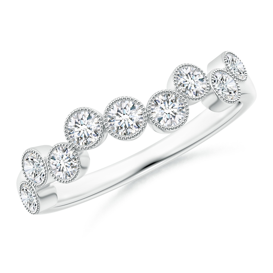 2.6mm GVS2 Vintage Inspired Bezel-Set Diamond Fashion Ring in White Gold 