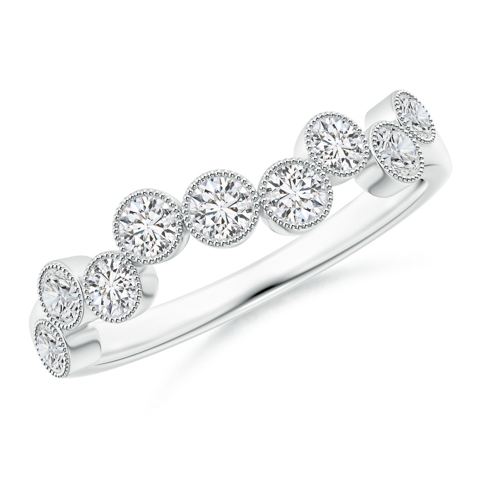 2.6mm HSI2 Vintage Inspired Bezel-Set Diamond Fashion Ring in White Gold 