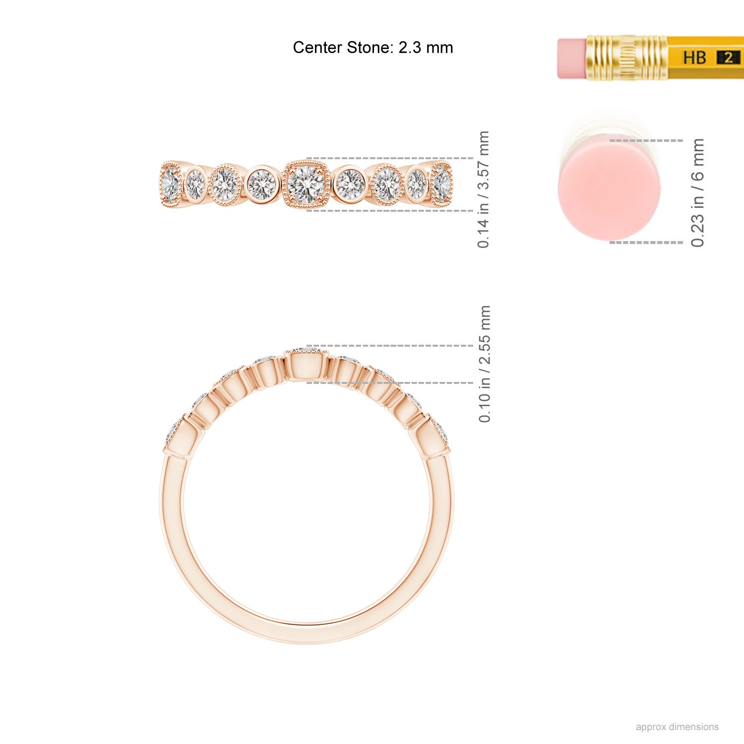 I-J, I1-I2 / 0.31 CT / 14 KT Rose Gold