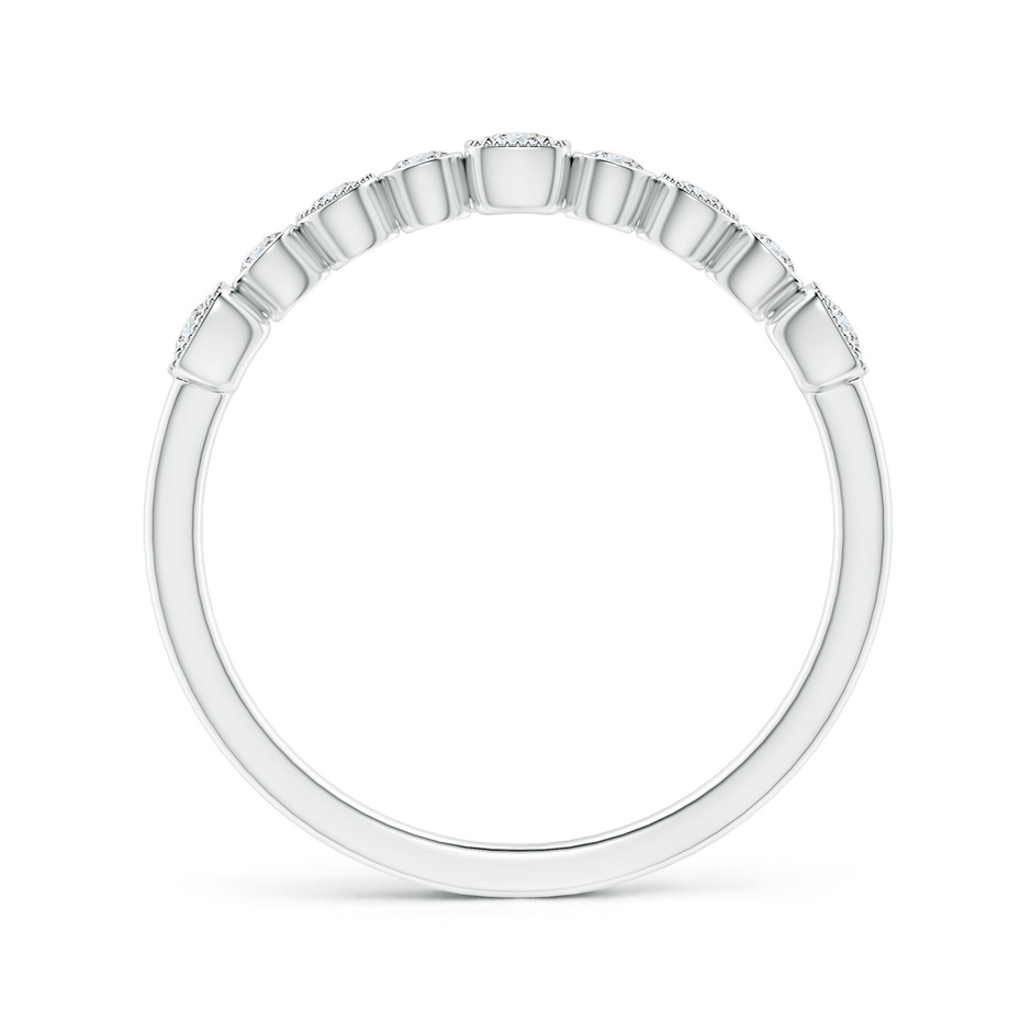 2mm GVS2 Round Diamond Stackable Fashion Ring with Milgrain in White Gold side-1