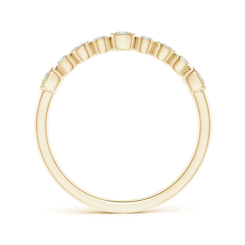 2mm GVS2 Round Diamond Stackable Fashion Ring with Milgrain in Yellow Gold side-1
