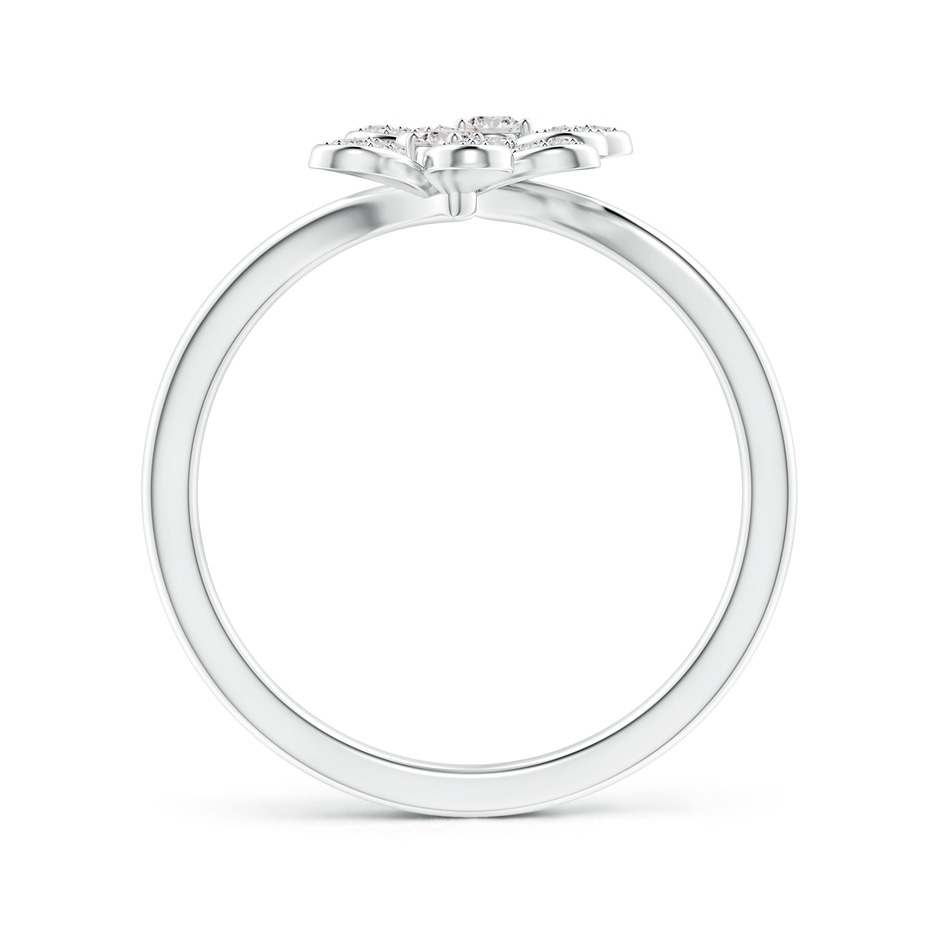 2.2mm IJI1I2 Diamond Five Petal Flower Fashion Ring in White Gold side-1