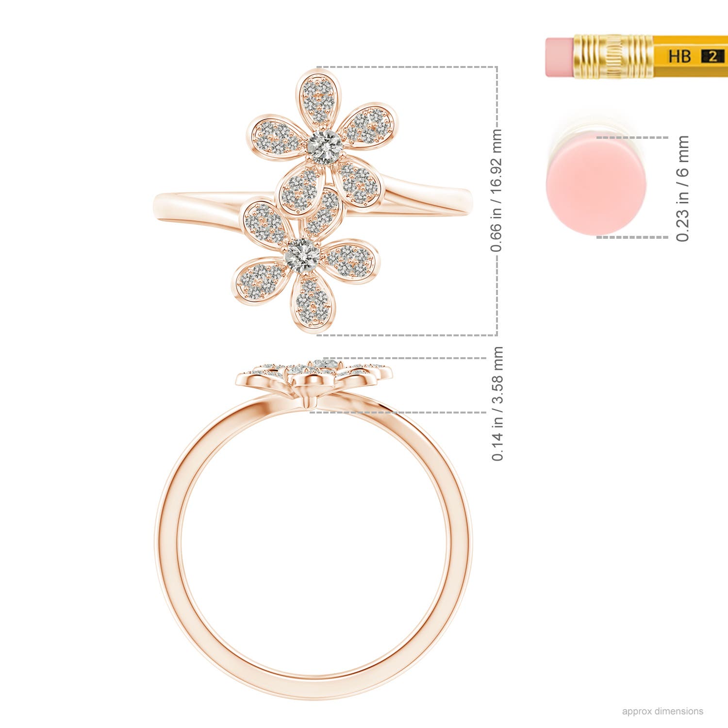 K, I3 / 0.29 CT / 14 KT Rose Gold