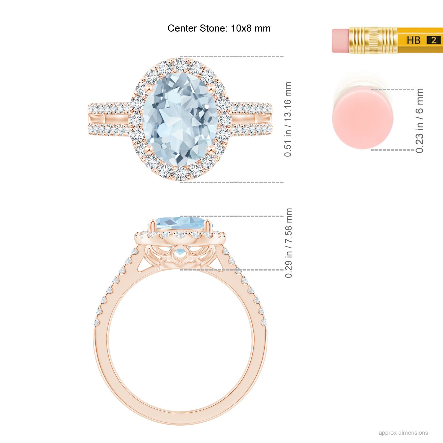 A - Aquamarine / 2.7 CT / 14 KT Rose Gold