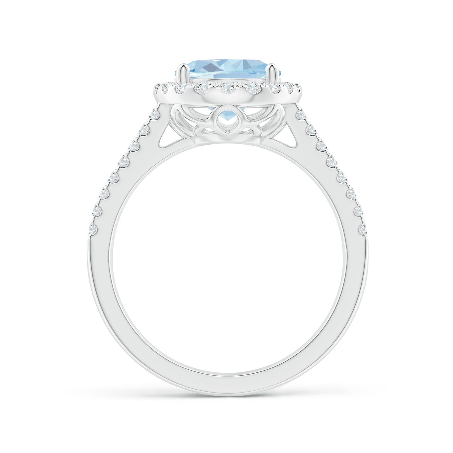 A - Aquamarine / 2.7 CT / 14 KT White Gold