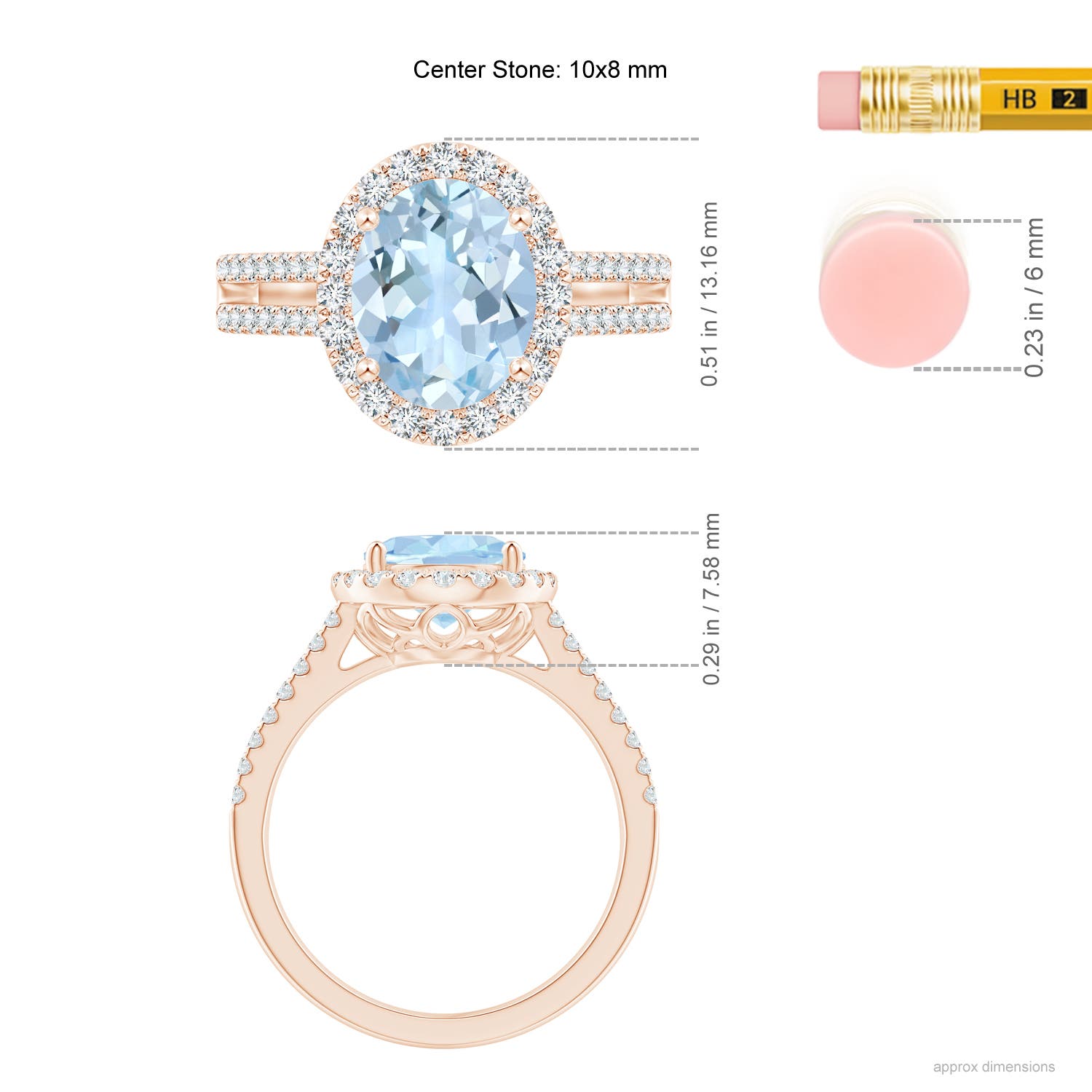 AA - Aquamarine / 2.7 CT / 14 KT Rose Gold