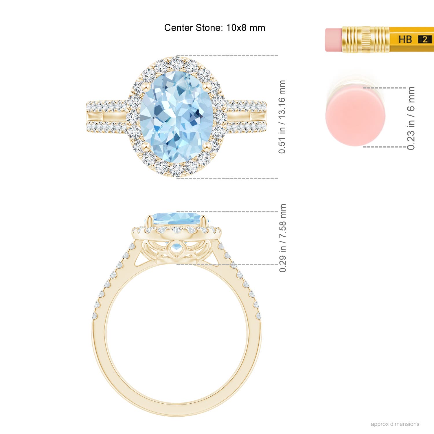 AAA - Aquamarine / 2.7 CT / 14 KT Yellow Gold