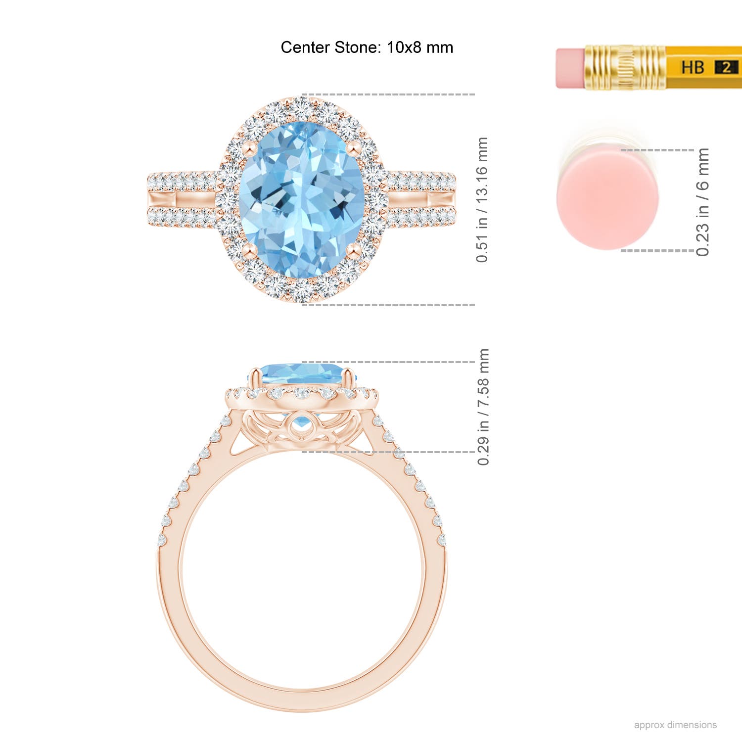 AAAA - Aquamarine / 2.7 CT / 14 KT Rose Gold