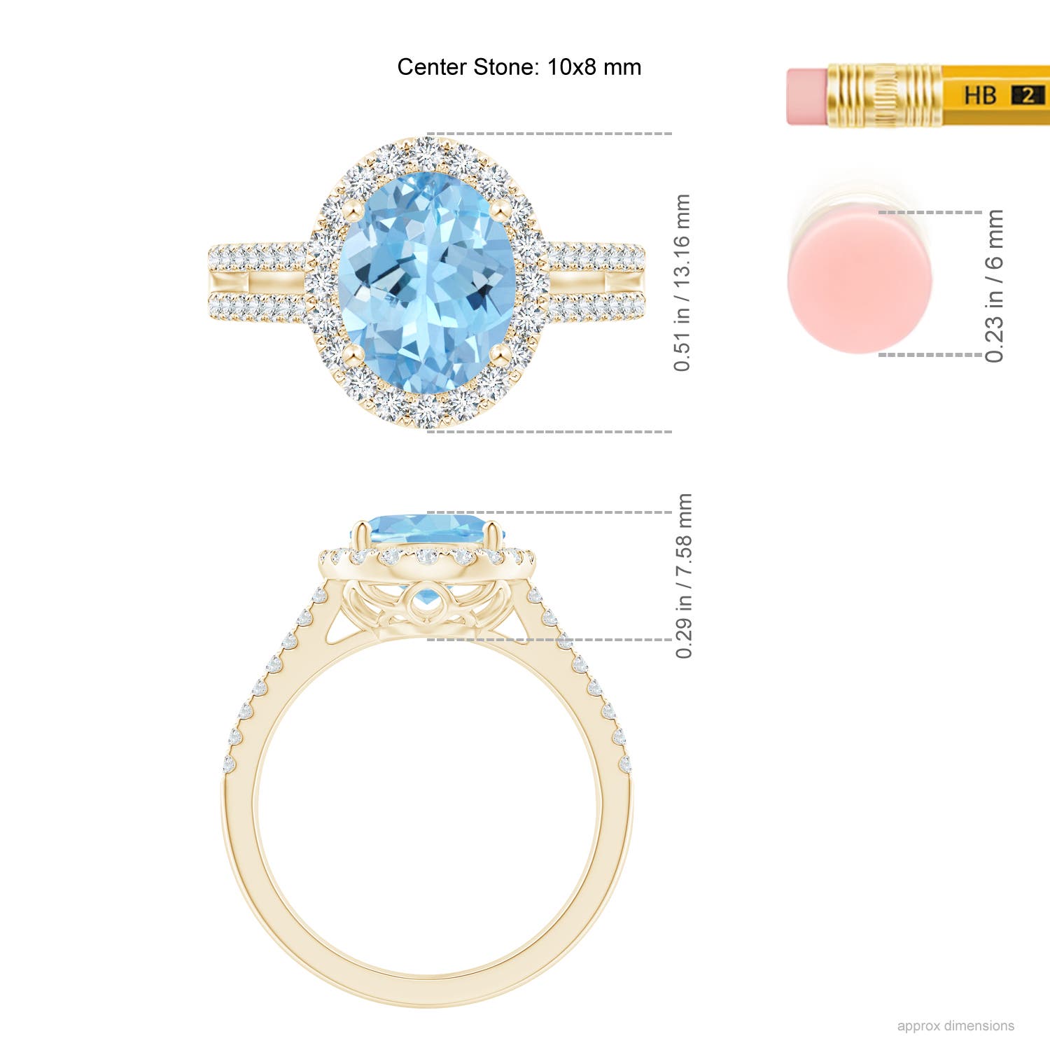 AAAA - Aquamarine / 2.7 CT / 14 KT Yellow Gold