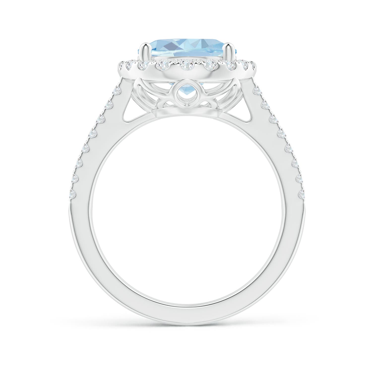 A - Aquamarine / 3.71 CT / 14 KT White Gold