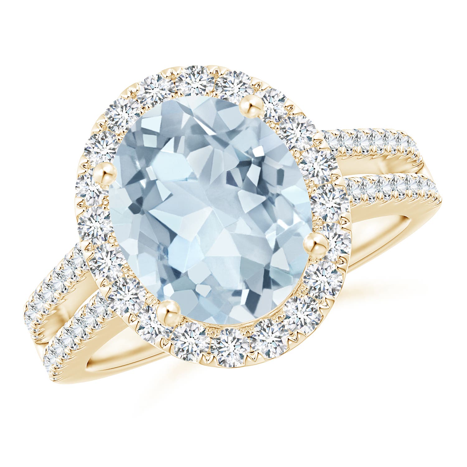 A - Aquamarine / 3.71 CT / 14 KT Yellow Gold