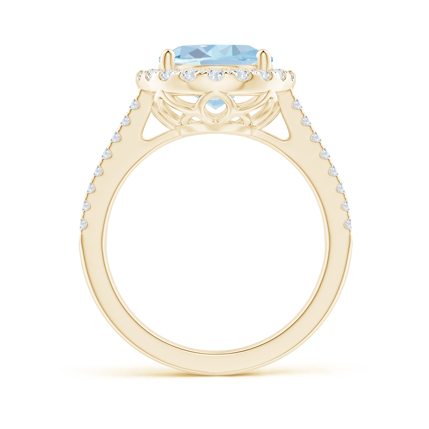 A - Aquamarine / 3.71 CT / 14 KT Yellow Gold