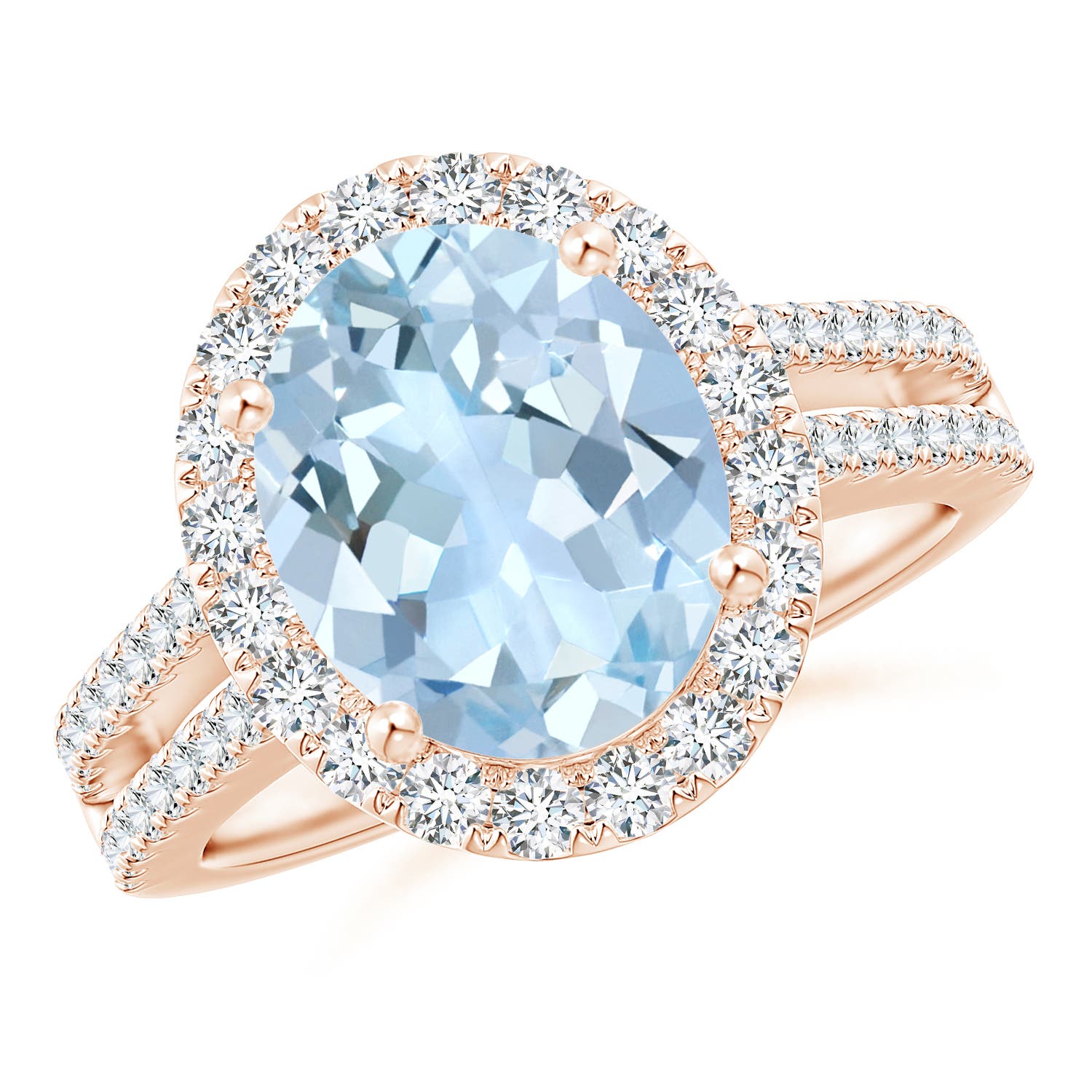 AA - Aquamarine / 3.71 CT / 14 KT Rose Gold