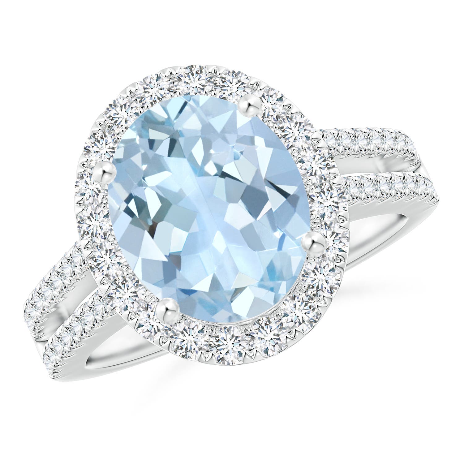 AA - Aquamarine / 3.71 CT / 14 KT White Gold