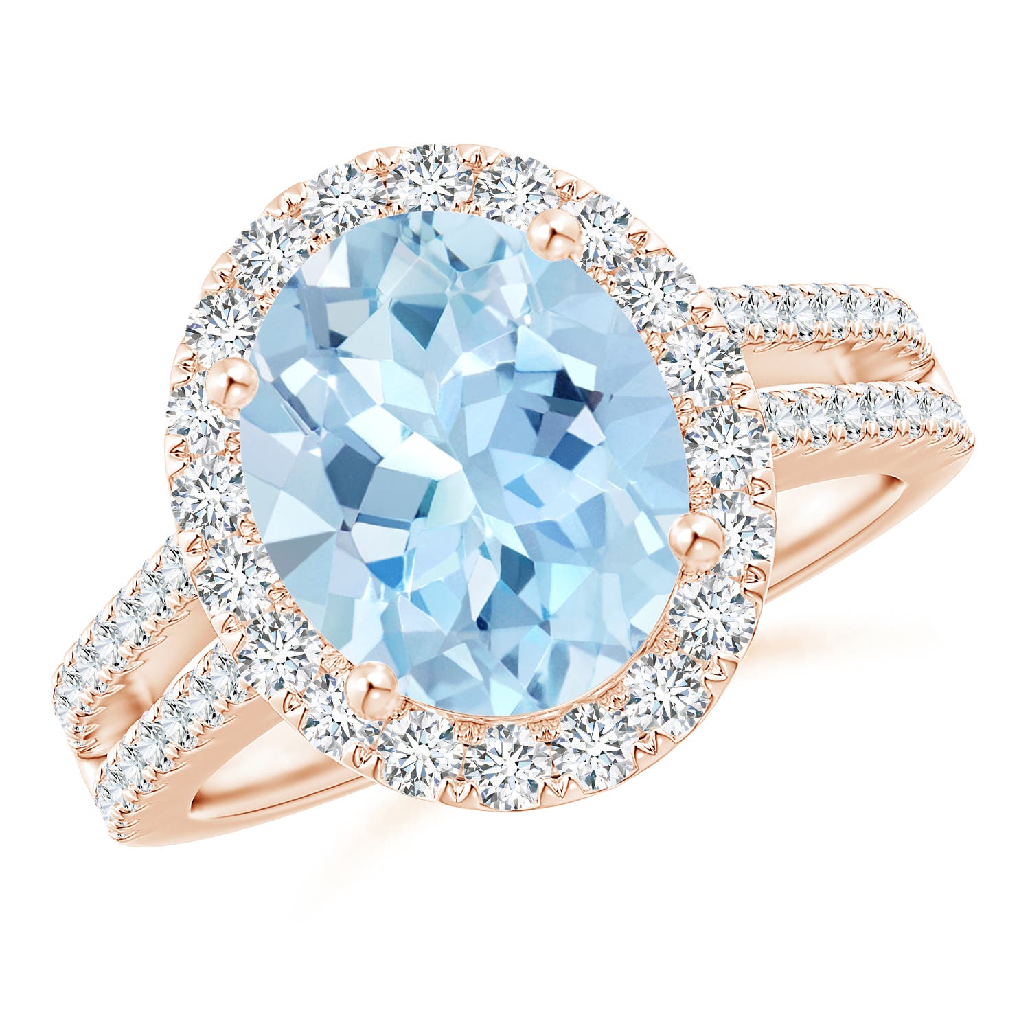 AAA - Aquamarine / 3.71 CT / 14 KT Rose Gold