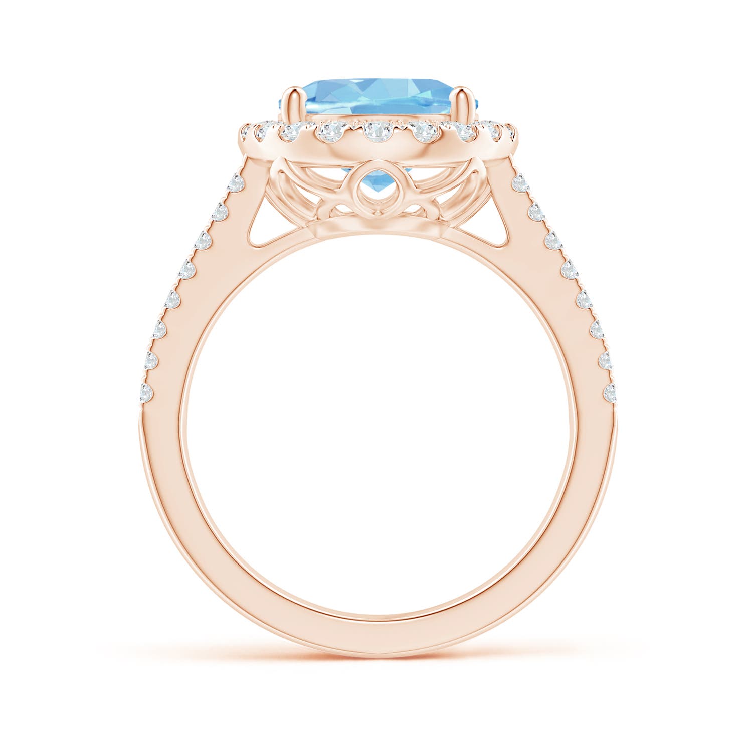 AAAA - Aquamarine / 3.71 CT / 14 KT Rose Gold