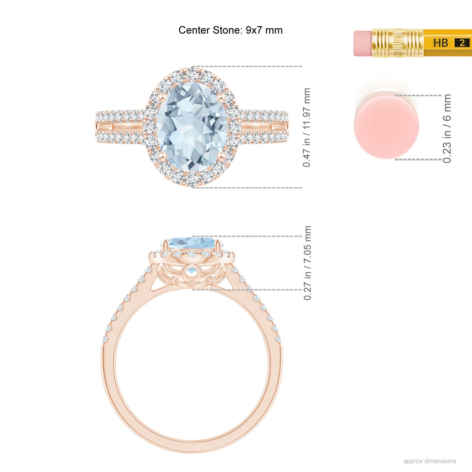 A - Aquamarine / 1.88 CT / 14 KT Rose Gold