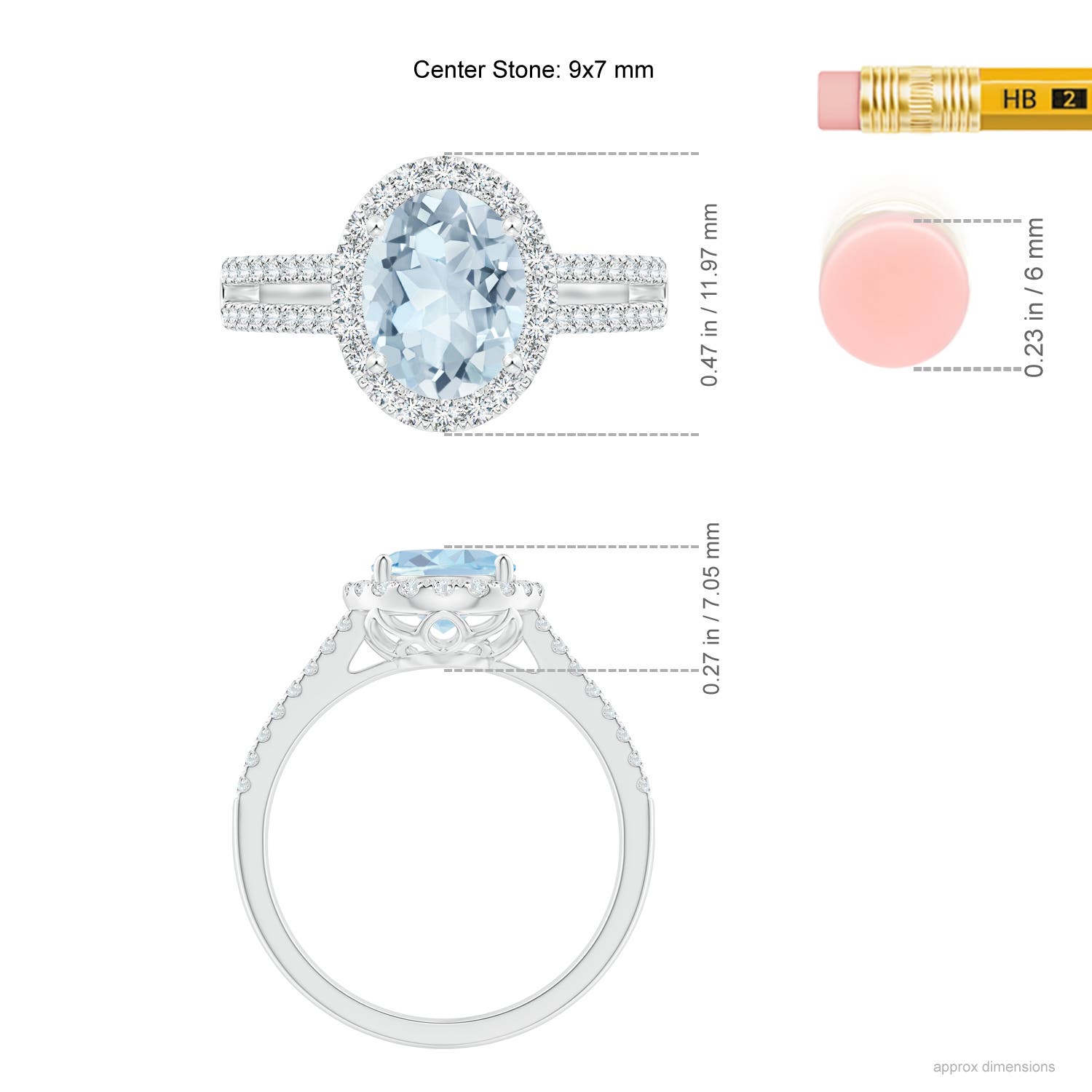 A - Aquamarine / 1.88 CT / 14 KT White Gold