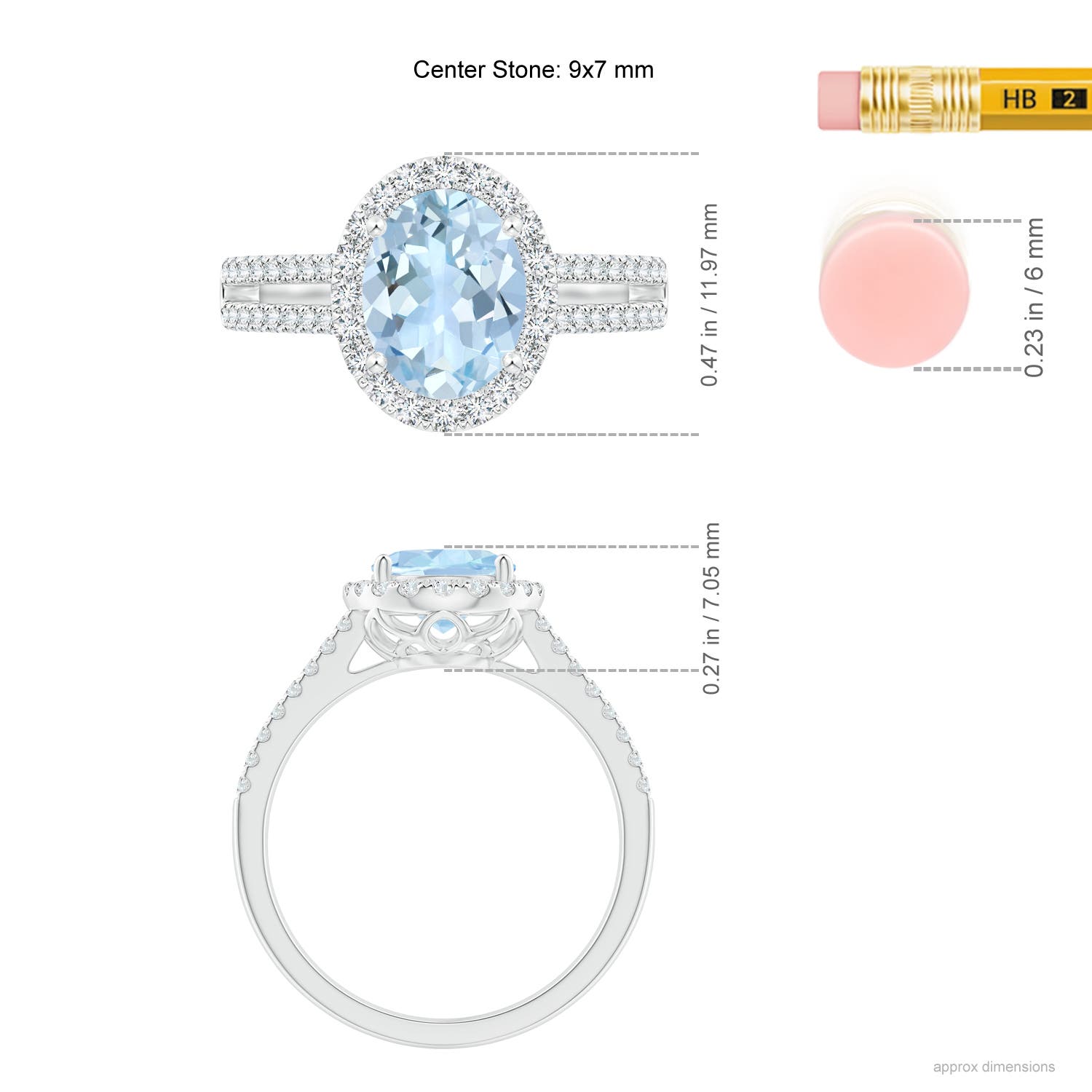 AA - Aquamarine / 1.88 CT / 14 KT White Gold