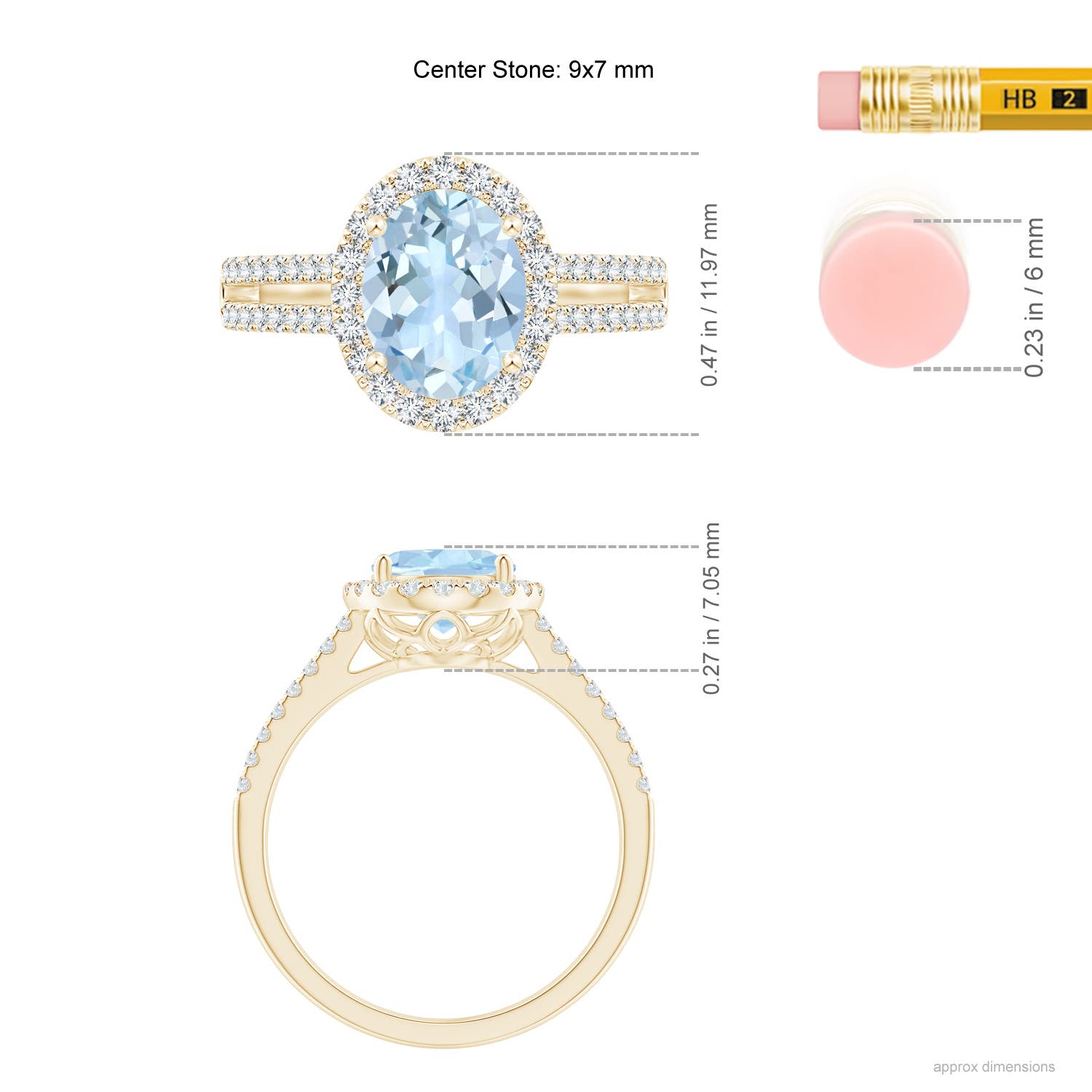 AA - Aquamarine / 1.88 CT / 14 KT Yellow Gold