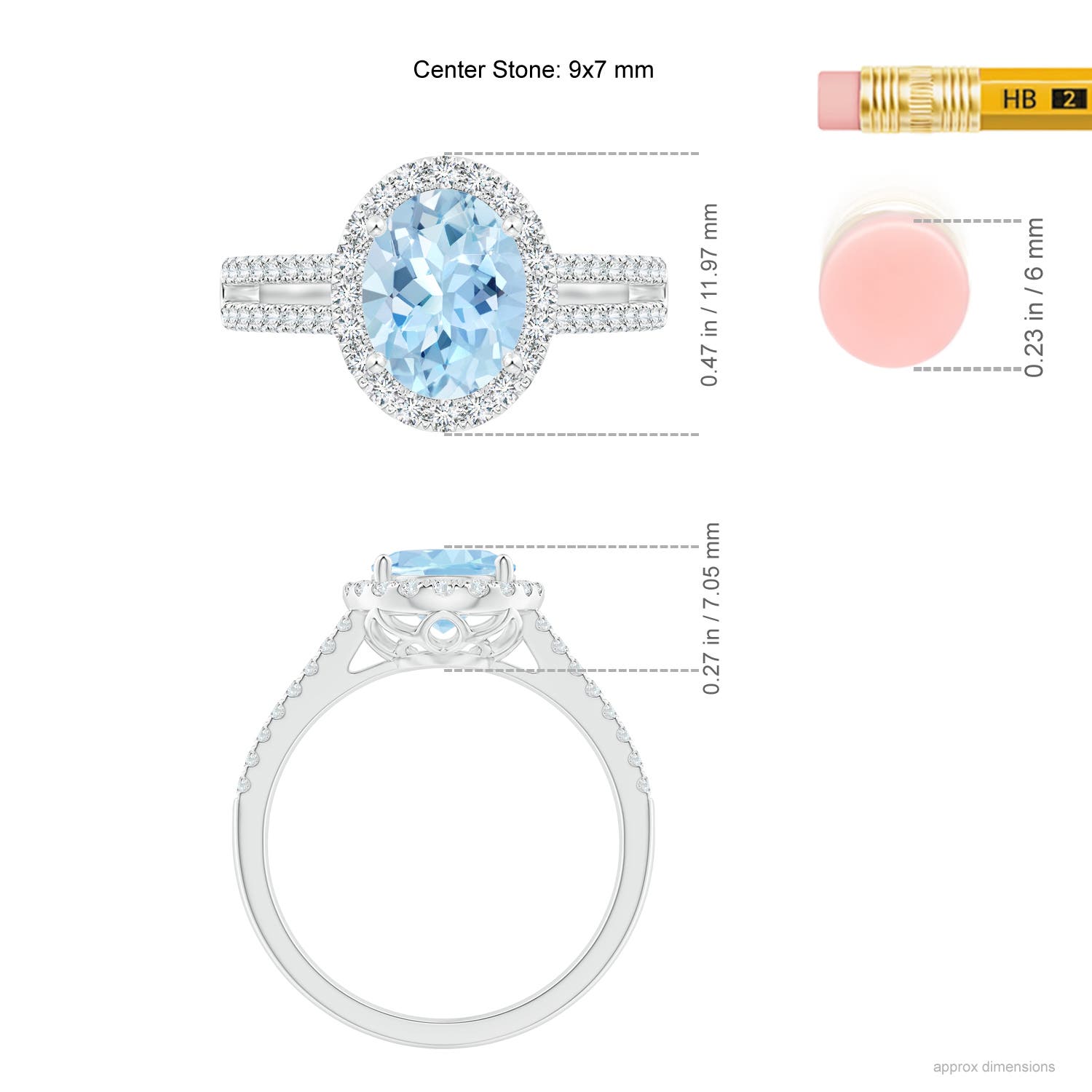 AAA - Aquamarine / 1.88 CT / 14 KT White Gold