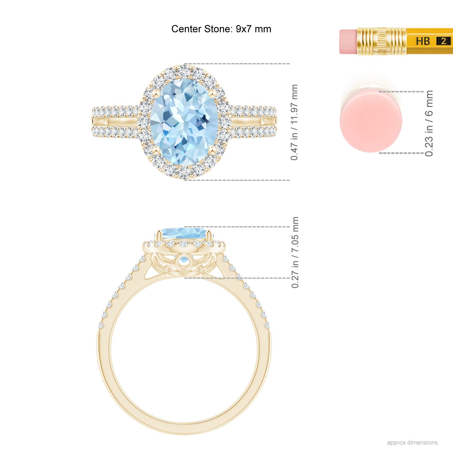 AAA - Aquamarine / 1.88 CT / 14 KT Yellow Gold