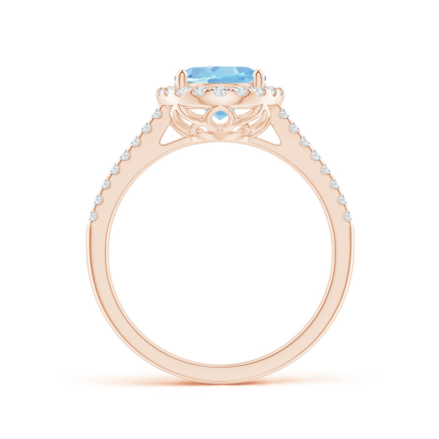 AAAA - Aquamarine / 1.88 CT / 14 KT Rose Gold