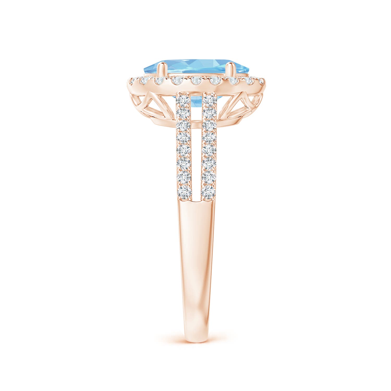 AAAA - Aquamarine / 1.88 CT / 14 KT Rose Gold