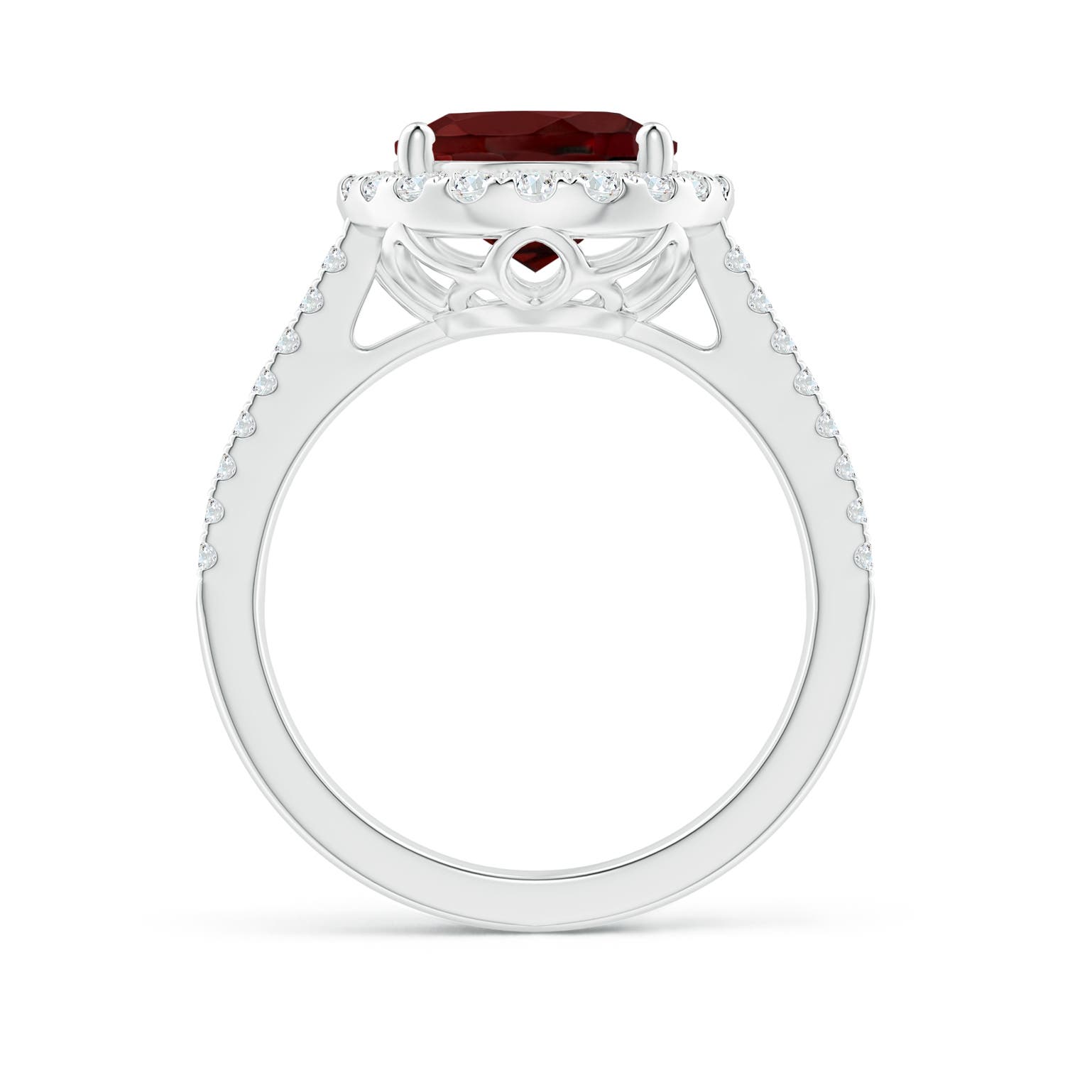 AAA - Garnet / 4.92 CT / 14 KT White Gold